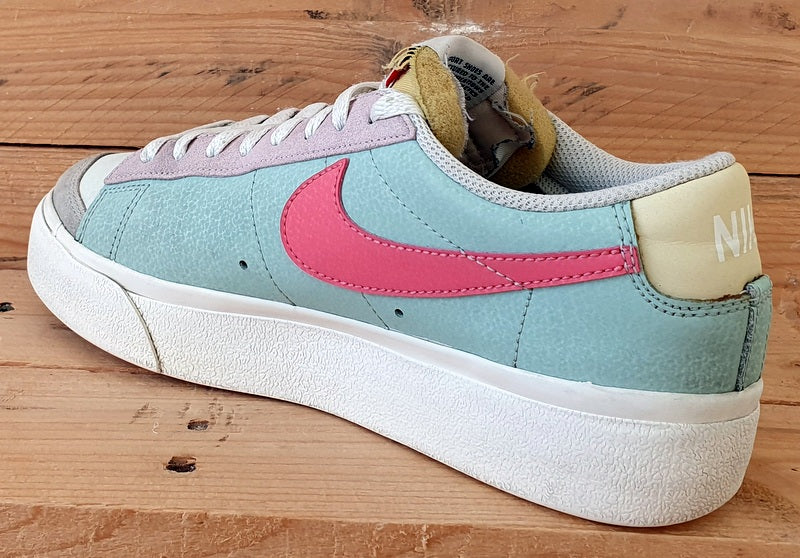 Nike Blazer Low Platform Trainers UK6/US8.5/EU40 DM9464-001 Sea Foam Pink Salt