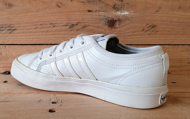 Adidas Originals Nizza Low Leather Trainers BB5574 Triple White UK3/US3.5/EU35.5