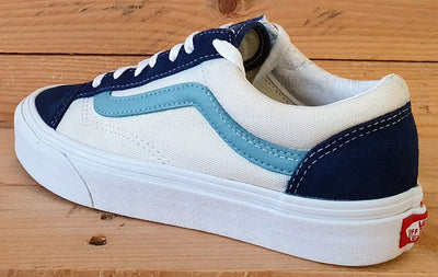 Vans Off The Wall Low Canvas Trainers UK4/US6.5/EU36.5 500714 Cream/Navy