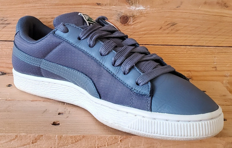 Puma Basket Low Textile/Leather Trainers UK9/US10/EU43 358521-03 Grey/White