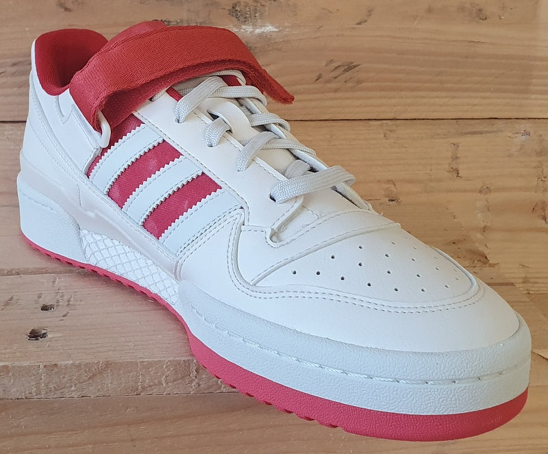 Adidas Forum Low Leather Trainers UK10.5/US11/EU45 GW2043 White/Crew Red