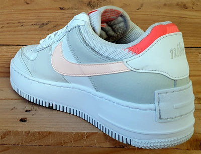 Nike Air Force 1 Shadow Low Trainers UK6/US8.5/E40 DH3896-100 Crimson Tint/White