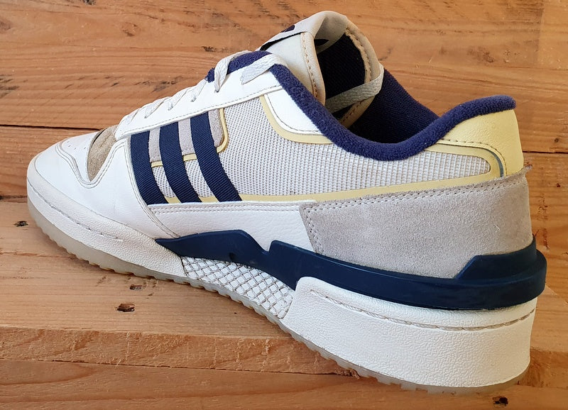 Adidas Forum Low Leather/Textile Trainers UK11/US11.5/EU46 GX4121 Off White/Navy