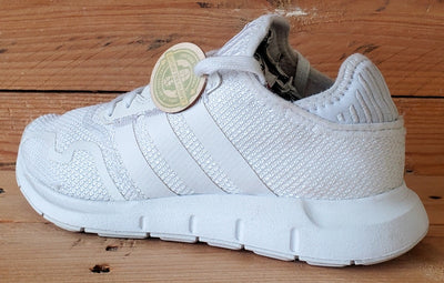 Adidas Swift Run Low Textile Trainers UK3.5/US4/EU36 FY2149 Triple White
