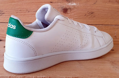 Adidas Advantage Low Leather Trainers UK5/US5.5/EU38 EF0213 White/Green