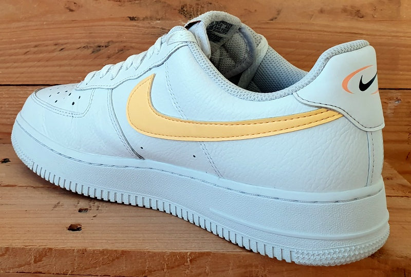 Nike Air Force 1 Low Leather Trainers UK7.5/US10/E42 FQ2742-100 White/Yellow