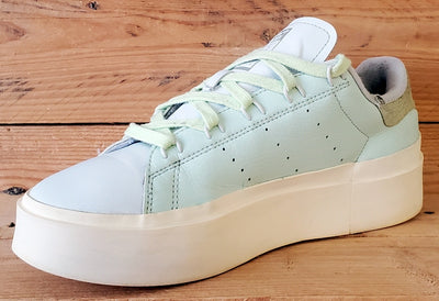 Adidas Stan Smith Platform Low Leather Trainers UK6.5/US8/E40 GY9343 Linen Green