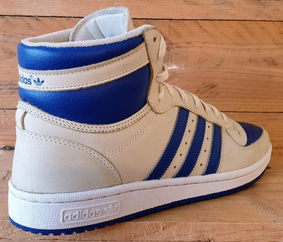 Adidas Top Ten RB Mid Leather Trainers UK10.5/US11/EU45 FZ6022 Cream/Royal Blue