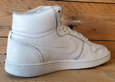 Nike Ebernon Mid Leather Trainers UK6/US7/EU40 AQ1773-100 Triple White