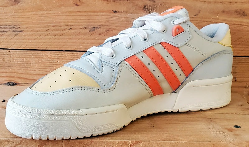 Adidas Rivalry Low Leather Trainers UK8/US9.5/EU42 H68109 Grey/Orange/White