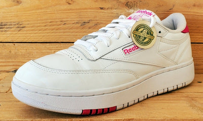 Reebok Club C Double Low Leather Trainers UK7/US9.5/EU40.5 FY1074 White/Pink