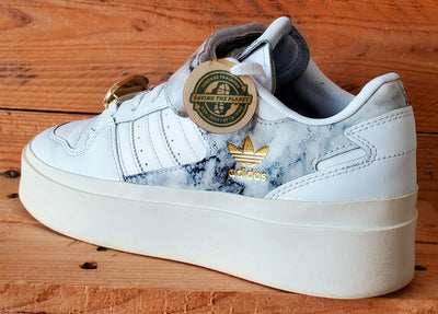 Adidas Forum Bonega Low Leather Trainers UK7.5/US9/EU41 GY1541 White/Marbled