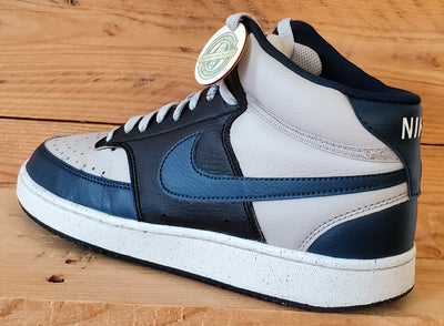 Nike Court Vision Mid Leather Trainers UK7/US8/EU41 DN3577-004 Light Iron Ore