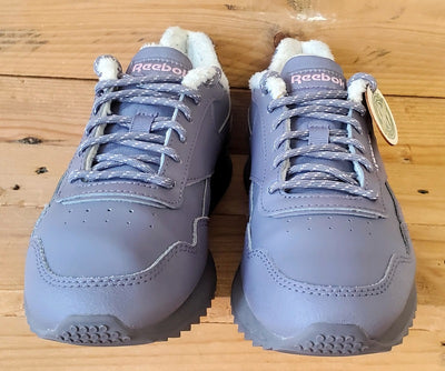 Reebok Royal Glide Ripple Low Leather Trainers UK5/US7.5/EU38 FW0842 Grey Purple