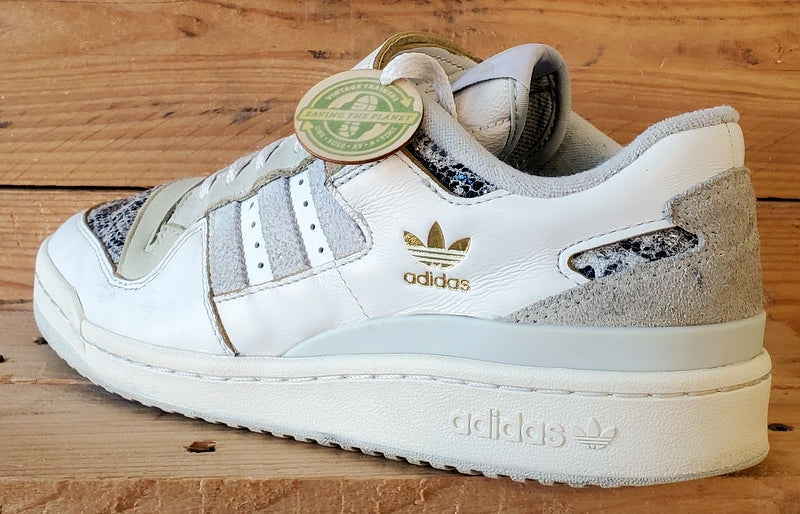 Adidas Forum 84 Low Leather/Snakeskin Trainers UK9/US9.5/EU43 FZ6292 White
