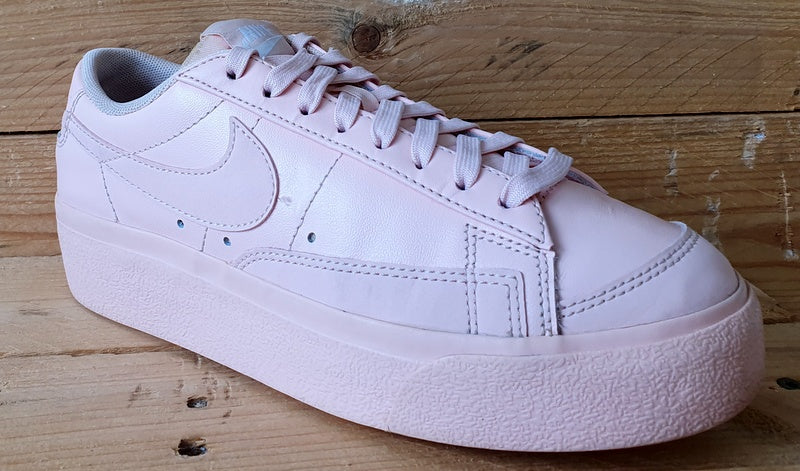 Nike Blazer Low Platform Leather Trainers DJ0292-600 Pink UK4/US6.5/EU37.5