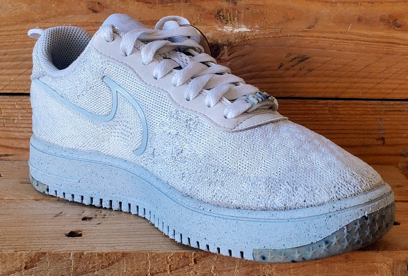 Nike Air Force 1 Crater Flyknit Trainers UK7/US8/EU41 DM0590-100 White/Platinum