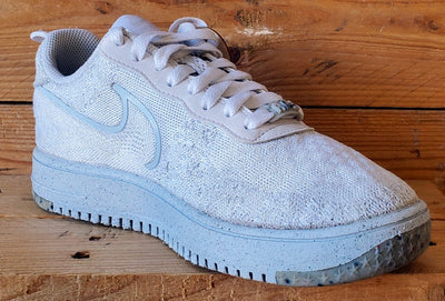 Nike Air Force 1 Crater Flyknit Trainers UK7/US8/EU41 DM0590-100 White/Platinum