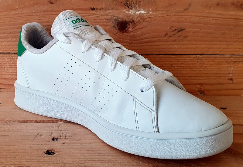 Adidas Advantage Low Leather Trainers UK5/US5.5/EU38 EF0213 White/Green