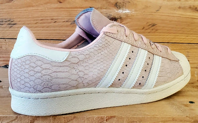 Adidas Superstar 80s Low Suede Trainers UK6.5/US8/EU40 S75059 Blush Pink/White