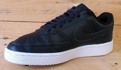 Nike Court Vision Low Leather Trainers UK5/US7.5/EU38.5 CD5434-002 Black/White
