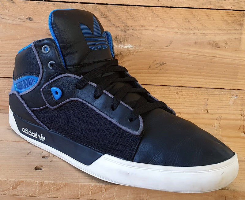 Adidas Attitude Vulc West Mid Leather Trainers UK9/US9.5/EU43 G64293 Black/Blue