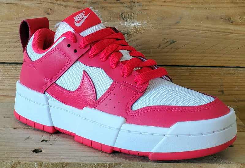 Nike Dunk Disrupt Textile/Leather Trainers UK5/US7.5/EU38.5 CK6654-601 White/Red