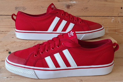 Adidas Nizza Low Canvas Trainers UK8.5/US9/EU42.5 G60948 Red/White