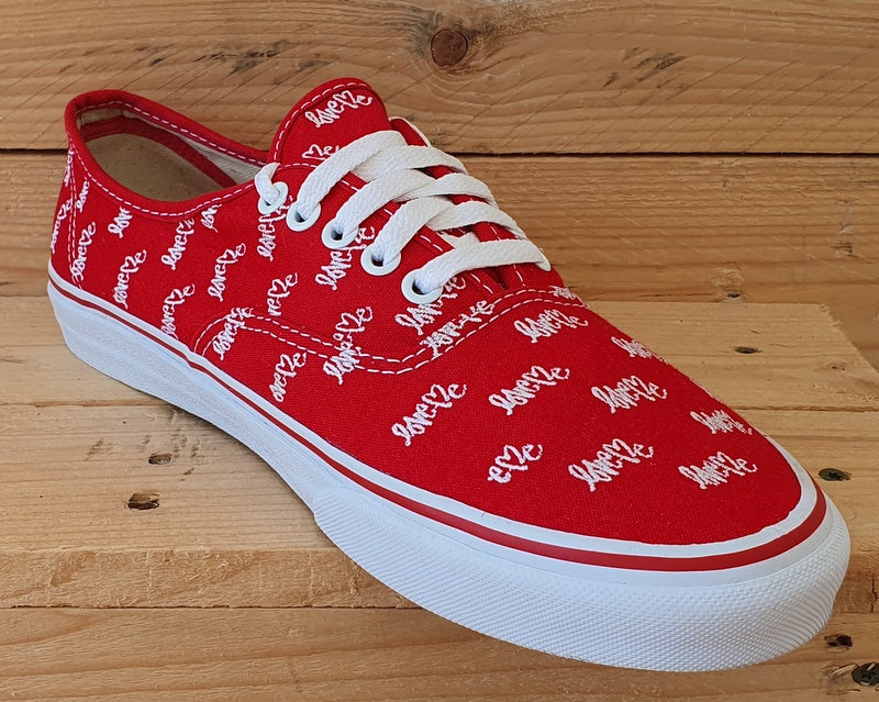 Vans Off The Wall Love Me Canvas Trainers UK9/US10/EU43 TC8R Red/White/Gum