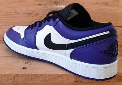 Nike Air Jordan 1 Low Leather Trainers UK8.5/US9.5/EU43 553558-500 Purple/White