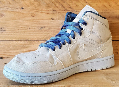 Nike Air Jordan 1 Mid Leather Trainers UK6.5/US9/EU40.5 DM9126-104 Sanddrift