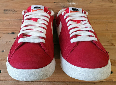 Nike Blazer Low PRM Leather Trainers UK10/US11/EU45 538402-602 Red/White