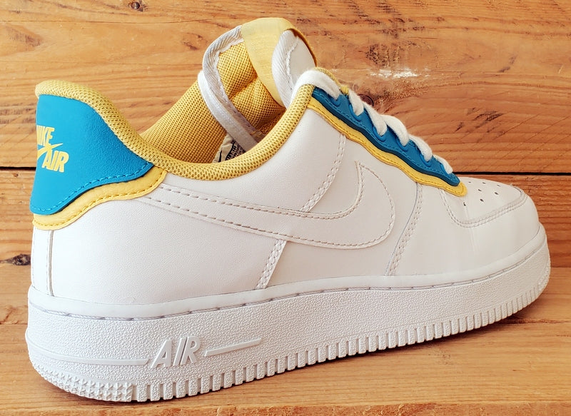 Nike Air Force 1 Low Leather Trainers UK4.5/US7/EU38 AA0287-105 White/Topaz
