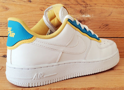 Nike Air Force 1 Low Leather Trainers UK4.5/US7/EU38 AA0287-105 White/Topaz