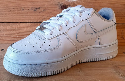 Nike Air Force 1 GS Leather Trainers UK3/US3.5Y/EU35.5 314192-117 Triple White