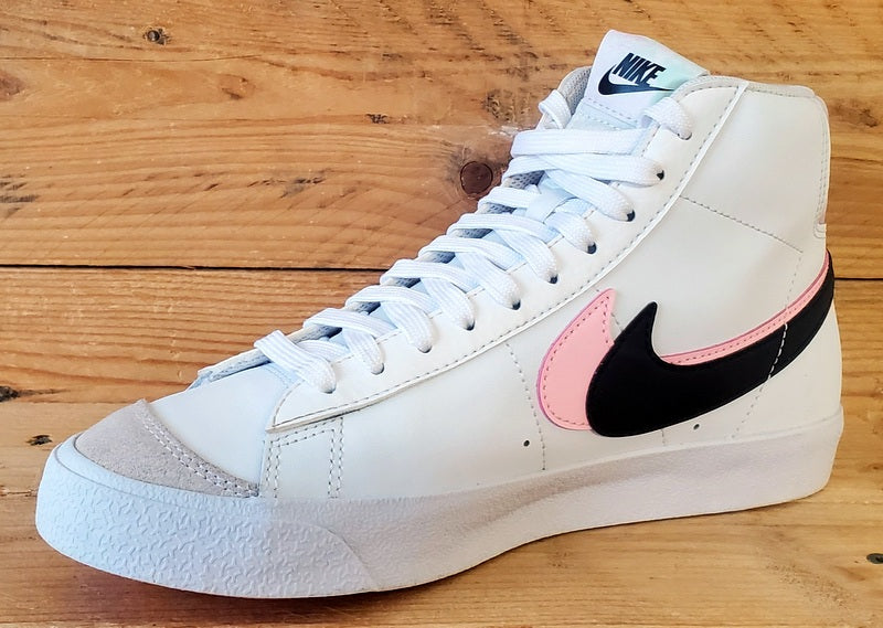 Nike Blazer 77 Mid Leather Trainers UK6/US6.5Y/EU39 DD1847-101 White/Pink