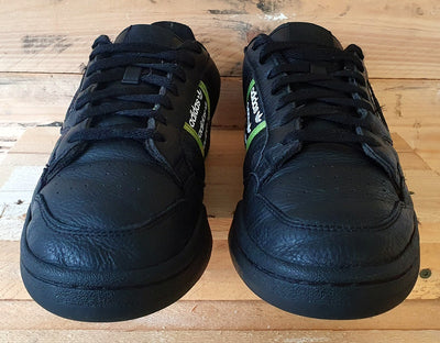 Adidas Continental 80 Low Leather Trainers UK10/US10.5/E44.5 FX5108 Black/Green