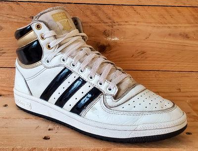 Adidas Top Ten Mid Leather Trainers UK7.5/US8/EU41 FZ3694 White/Black/Gold