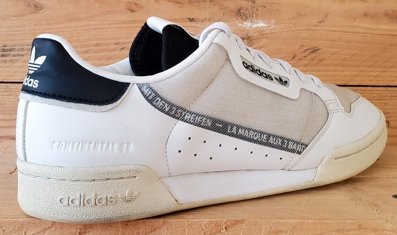 Adidas Continental 80 Low Leather Trainers UK9.5/US10/EU44 FY6666 White