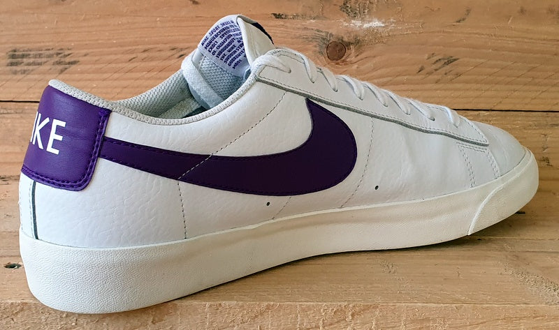 Nike Blazer Low Leather Trainers UK10/US11/EU45 CI6377-103 White/Purple