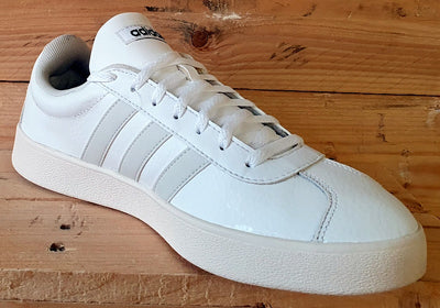 Adidas VL Court 2.0 Low Leather Trainers UK8/US8.5/EU42 EG8329 Triple White