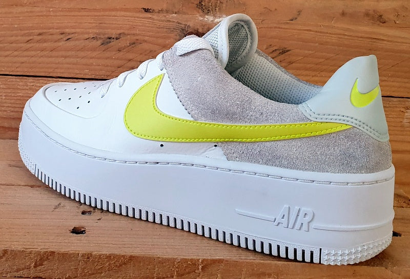 Nike Air Force 1 Sage Low Leather Trainers UK5.5 US8 EU39 CW2652 100 White Lemon