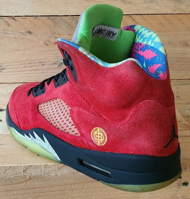 Nike Jordan 5 Retro What The Suede Trainers UK10/US11/EU45 CZ5725-700 Red/Maize