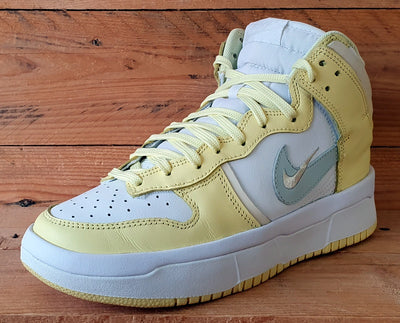 Nike Dunk High Up Rebel Leather Trainers UK5.5/US8/EU39 DH3718-105 Lemon Yellow