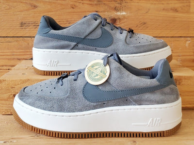 Nike Air Force 1 Sage Low Suede Trainers UK5/US7.5/EU38.5 AR5339-003 Cool Grey