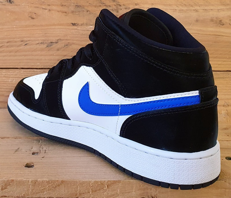 Nike Air Jordan 1 Mid Trainers UK5.5/US6Y/EU38.5 554725-084 Black Racer Blue