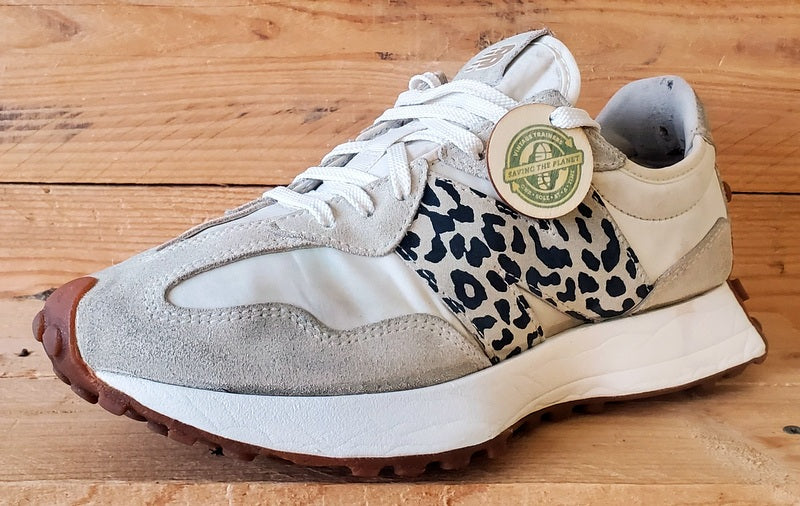 New Balance 327 Low Textile Trainers UK6/US8/EU39 WS327PJ Beige/Leopard