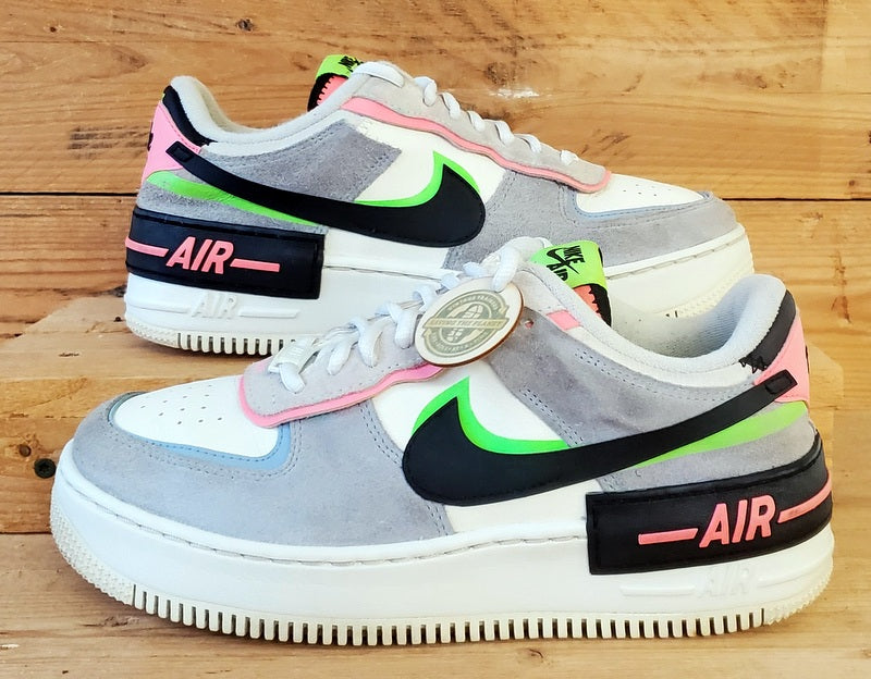 Nike Air Force 1 Shadow Low Trainers UK6/US8.5/EU40 CU8591-101 Sunset Pulse Blue