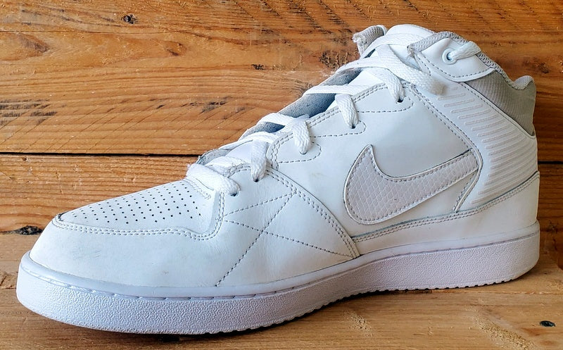 Nike Priority Mid Leather Trainers UK10/US11/EU45 641893-110 Triple White