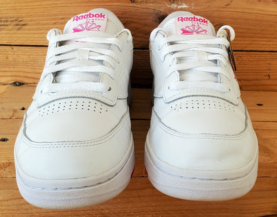 Reebok Club C Double Low Leather Trainers UK7/US9.5/EU40.5 FY1074 White/Pink